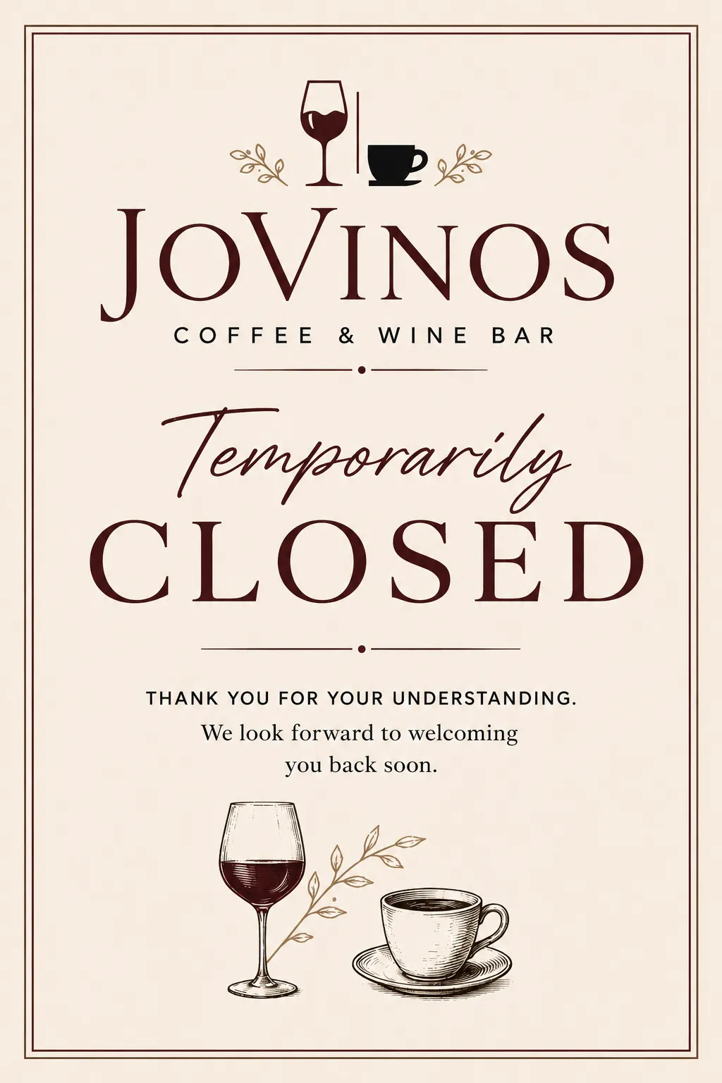 Temporarily Closed. Thank you for undertstanding. We look forward to welcoming you back soon.